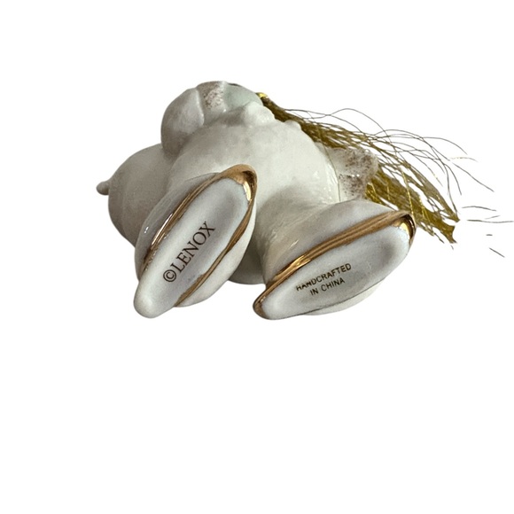 Lenox Snowman Ornament Skating Into the Holidays 2003 Porcelain Cream and Gold - Picture 2 of 8